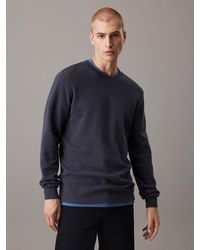 Calvin Klein - Slim Long Sleeve Waffle T-Shirt - Lyst