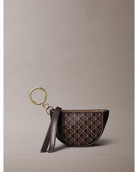 Calvin Klein - Emblem Logo Mini Zip Pouch Bag Charm - Lyst