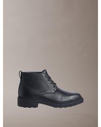 Calvin Klein - Leather Airfit Lugged Desert Boots - Lyst