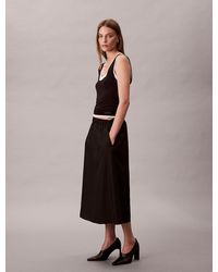 Calvin Klein - Soft Nylon Midi Skirt - Lyst