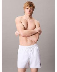 Calvin Klein - Medium Zwemshort Met Trekkoord - Lyst