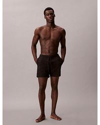 Calvin Klein - Korte Zwembroek Met Trekkoord En Logo Tape - Lyst