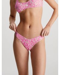 Calvin Klein - Brazilian Bikini Bottoms - Ck Leopard - Lyst