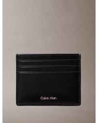 Calvin Klein - Logo Leather Rfid Cardholder - Lyst