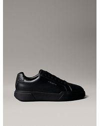 Calvin Klein - Ck Avenue Smooth Leather Logo Trainers - Lyst
