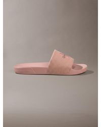 Calvin Klein - Canvas Contoured Logo Sliders - Lyst