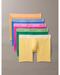 Calvin Klein - 5 Pack Boxer Briefs - Lyst