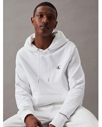 Calvin Klein - Jeans Cotton Blend Fleece Hoodie - Lyst