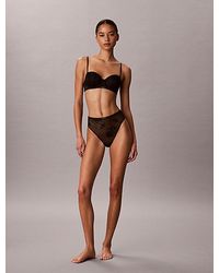Calvin Klein - High Leg Thong Eternal Floral Lace - Lyst