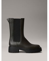 Calvin Klein - Ck Bold Leather Tall Chelsea Boots - Lyst