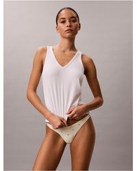 Calvin Klein - Icon Logo Dipped String Thong - Lyst