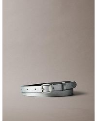 Calvin Klein - Leather Round Buckle Belt - Lyst