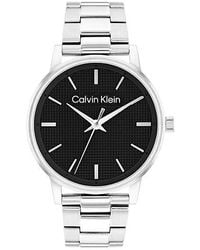 Calvin Klein - Armbandhorloge Met Getextureerde Wijzerplaat - Lyst