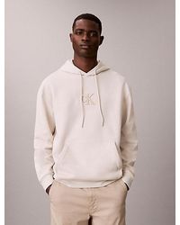Calvin Klein - Jeans Fleece Monogram Logo Patch Relaxed Hoodie - Lyst