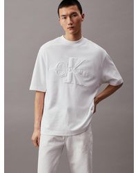 Calvin Klein - T-shirt oversize avec monogramme - Lyst
