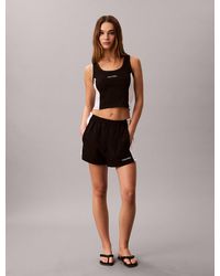 Calvin Klein - Cotton Jersey Beach Shorts - Lyst