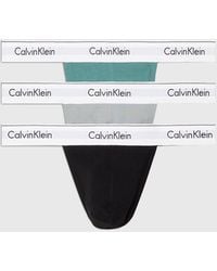 Calvin Klein - 3 Pack Thongs - Modern Cotton - Lyst