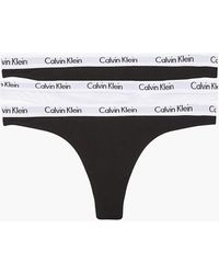 Calvin Klein 3 Pack Thongs - Carousel - Black