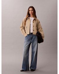 Calvin Klein - Jeans Short Nylon Twill Trench Jacket - Lyst