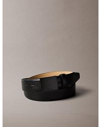 Calvin Klein - Gürtel Mit Koppelschnalle Aus Vollnarbenleder - Lyst