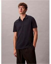 Calvin Klein - Tech Pique Zip Polo Shirt - Lyst