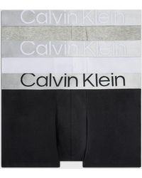 Calvin Klein - 3 Pack Trunks - Steel Cotton - - Multi - Men - Xl - Lyst