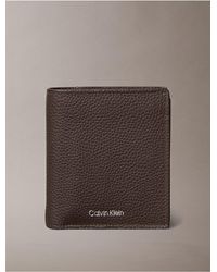 Calvin Klein - Foil Embossed Logo Trifold Wallet + Card Case - Lyst