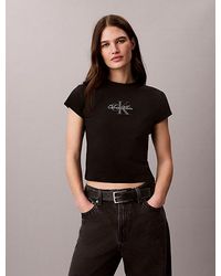 Calvin Klein - Jeans Monologo Baby Tee - Lyst
