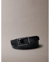 Calvin Klein - Omkeerbare Volnerf Leren Riem - Lyst