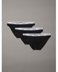 Calvin Klein - 3 Pack Bikini Briefs Icon Logo - Lyst