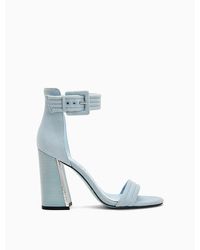 calvin klein brandy suede & leather stiletto