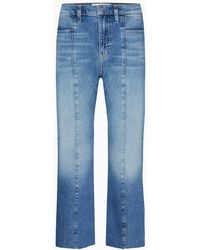 Calvin Klein Seamed Enkellange Jeans Met Wijde Pijp - Blauw