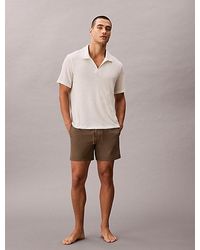 Calvin Klein - Medium Drawstring Swim Shorts Ck Tech - Lyst