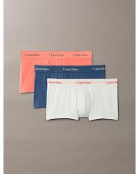 Calvin Klein - 3 Pack Low Rise Trunks Icon Cotton Stretch - Lyst