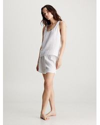 Calvin Klein - Conjunto de shorts de pijama y camisola - Lyst
