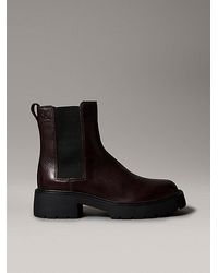Calvin Klein - Jeans Suede Chunky Square Toe Chelsea Boots - Lyst