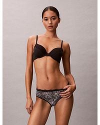 Calvin Klein - Hipster Panty Microfibre Stretch With Lace - Lyst