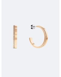 Calvin Klein Crystal Hoop Earrings - Metallic