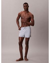 Calvin Klein - Short Drawstring Swim Shorts Ck Monogram - Lyst