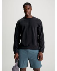 Calvin Klein - Cotton Terry Logo Sweatshirt - Lyst