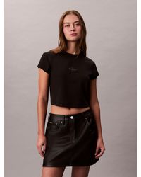 Calvin Klein - Monologo Baby Tee - Lyst