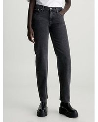 Calvin Klein - Straight Jeans Met Lage Taille - Lyst