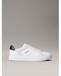 Calvin Klein - Sneakers Van Leer En Suède Met Flexibele Zool - Lyst