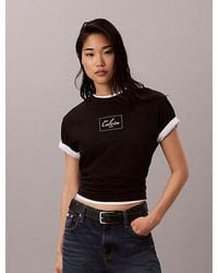 Calvin Klein - Jeans Boxy Script Logo T-Shirt - Lyst