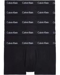 Calvin Klein - 5 Pack Low Rise Trunks - Cotton Stretch - Lyst