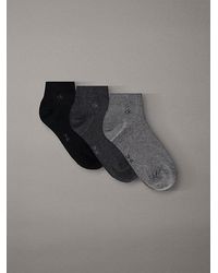 Calvin Klein - 3 Pack Soft Cotton Stretch Ankle Socks - Lyst