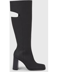 Calvin Klein - Leather Heeled Boots - Lyst
