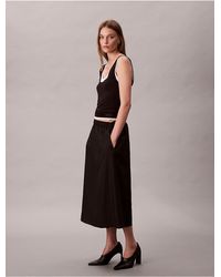 Calvin Klein - Calvin Klein Nylon Midi Pull-On Skirt - Lyst