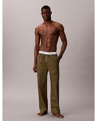 Calvin Klein - Pyjama Pants Cotton Poplin - Lyst