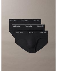 Calvin Klein - 3 Pack Hip Briefs Icon Cotton Stretch - Lyst